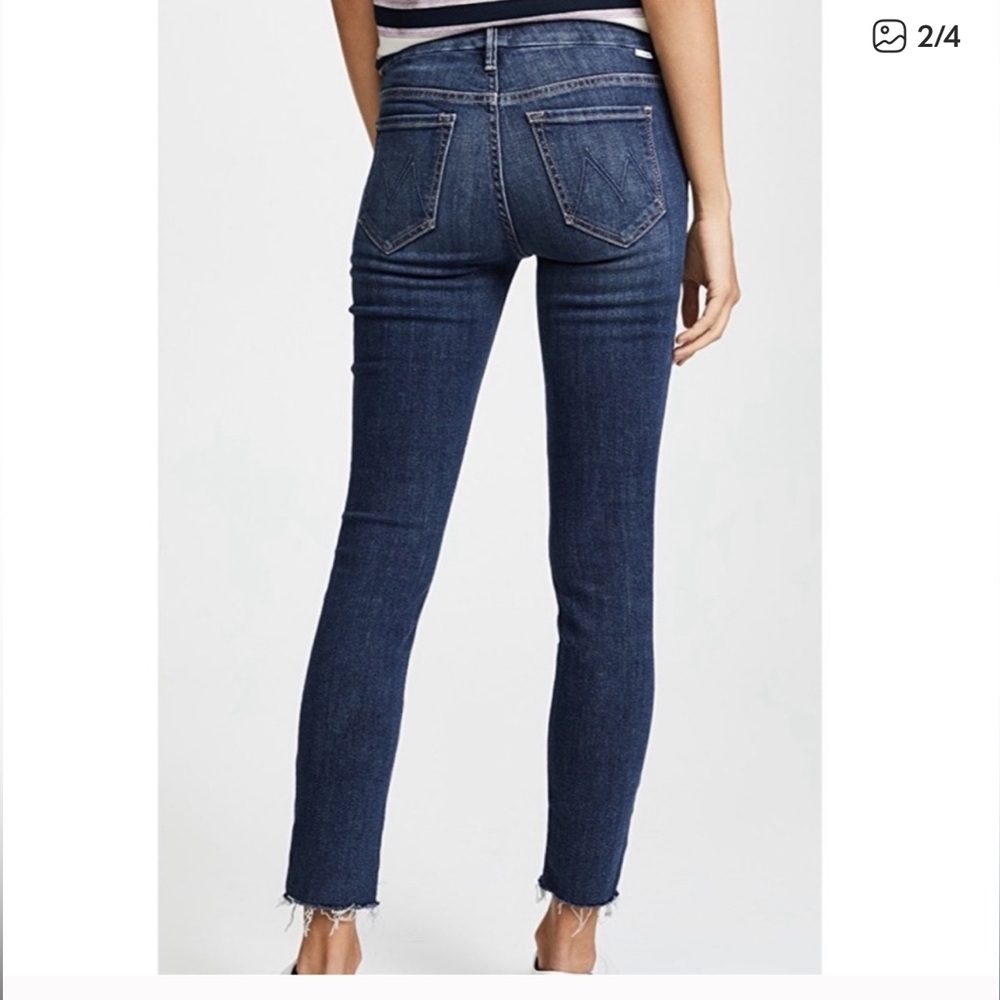 MOTHER The Looker High Rise Ankle Fray Jeans